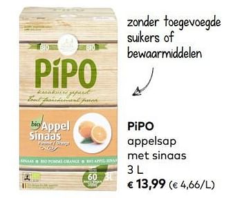 Promoties Pipo appelsap met sinaas - Pipo - Geldig van 06/05/2020 tot 02/06/2020 bij Bioplanet