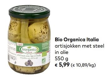 Promotions Bio organica italia artisjokken met steel in olie - Bio Organica Italia - Valide de 06/05/2020 à 02/06/2020 chez Bioplanet