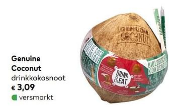 Promotions Genuine coconut drinkkokosnoot - Coconut - Valide de 06/05/2020 à 02/06/2020 chez Bioplanet