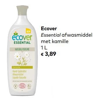 Promoties Ecover essential afwasmiddel met kamille - Ecover - Geldig van 06/05/2020 tot 02/06/2020 bij Bioplanet