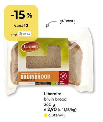 Promoties Liberaire bruin brood - Liberaire - Geldig van 06/05/2020 tot 02/06/2020 bij Bioplanet