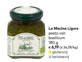 Promoties La macina ligure pesto van basilicum - La Macina Ligure - Geldig van 06/05/2020 tot 02/06/2020 bij Bioplanet