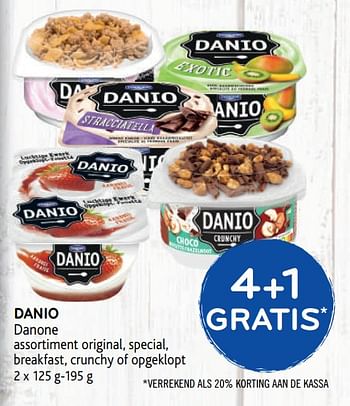 Promoties Danio danone 4+1 gratis - Danone - Geldig van 20/05/2020 tot 02/06/2020 bij Alvo