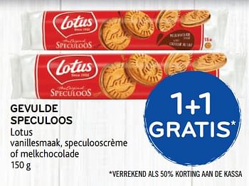 Promoties Gevulde speculoos lotus 1+1 gratis - Lotus Bakeries - Geldig van 20/05/2020 tot 02/06/2020 bij Alvo