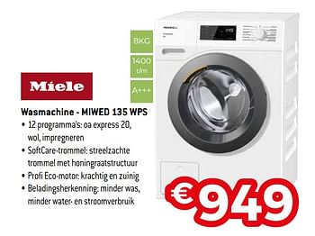 Promoties Miele wasmachine - miwed 135 wps - Miele - Geldig van 07/05/2020 tot 30/06/2020 bij Exellent