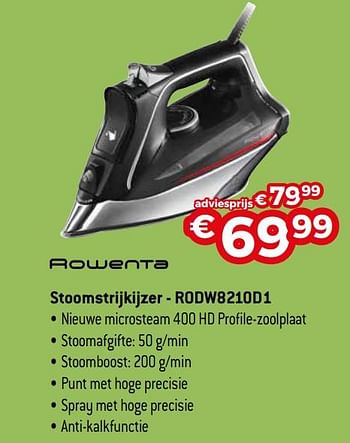 Promotions Rowenta stoomstrijkijzer - rodw8210d1 - Rowenta - Valide de 07/05/2020 à 30/06/2020 chez Exellent