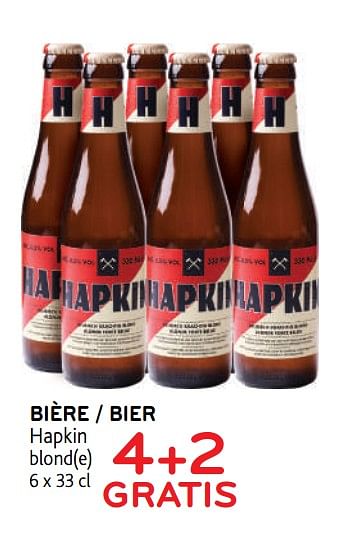 Promotions Bière hapkin 4+2 gratis - Hapkin - Valide de 20/05/2020 à 02/06/2020 chez Alvo