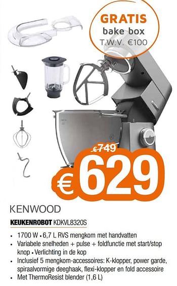 Promoties Kenwood keukenrobot kdkvl8320s - Kenwood - Geldig van 07/05/2020 tot 30/06/2020 bij Expert