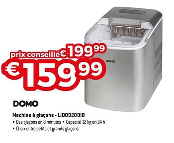 Promoties Domo machine à glaçons - lido9200ib - Domo elektro - Geldig van 07/05/2020 tot 30/06/2020 bij Exellent