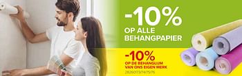 Promoties -10% op alle behangpapier - Huismerk - Euroshop - Geldig van 18/05/2020 tot 14/06/2020 bij Euro Shop
