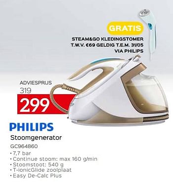 Promoties Philips stoomgenerator gc964860 - Philips - Geldig van 07/05/2020 tot 30/06/2020 bij Selexion