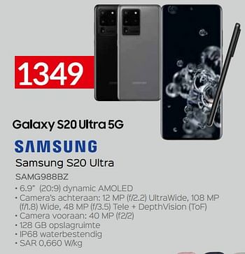 Promoties Samsung s20 ultra samg988bz - Samsung - Geldig van 07/05/2020 tot 30/06/2020 bij Selexion