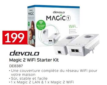 Promotions Devolo magic 2 wifi starter kit de8387 - Devolo - Valide de 07/05/2020 à 30/06/2020 chez Selexion