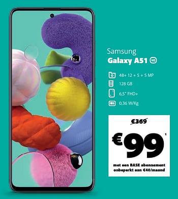 Promoties Samsung galaxy a51 - Samsung - Geldig van 11/05/2020 tot 25/05/2020 bij Base