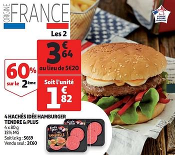 Promotion Auchan Ronq 4 Haches Idee Hamburger Tendre Plus Tend Re Plus Alimentation Valide Jusqua 4 Promobutler