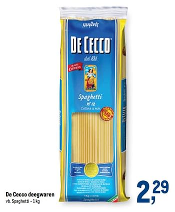 Promotions De cecco deegwaren spaghetti - De Cecco - Valide de 20/05/2020 à 02/06/2020 chez Makro