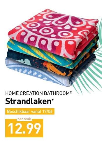 Promoties Strandlaken - HOME CREATION - Geldig van 16/05/2020 tot 21/06/2020 bij Aldi