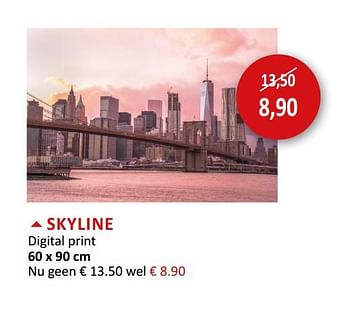 Promotions Skyline digital print - Produit maison - Weba - Valide de 12/05/2020 à 07/06/2020 chez Weba