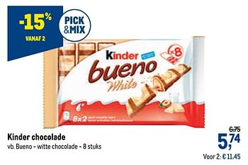 Promoties Bueno - witte chocolade - Kinder - Geldig van 20/05/2020 tot 02/06/2020 bij Makro