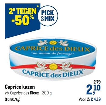 Promoties Caprice kazen caprice des dieux - Caprice - Geldig van 20/05/2020 tot 02/06/2020 bij Makro