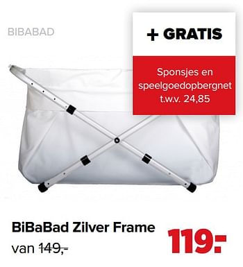 Promoties Bibabad zilver frame - BibaBad - Geldig van 11/05/2020 tot 01/06/2020 bij Baby-Dump
