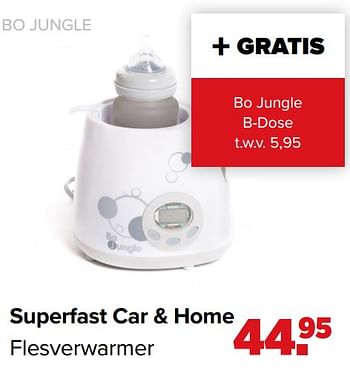 Promoties Superfast car + home flesverwarmer - Huismerk - Baby-Dump - Geldig van 11/05/2020 tot 01/06/2020 bij Baby-Dump