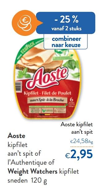 Promoties Aoste kipfilet aan`t spit - Aoste - Geldig van 20/05/2020 tot 02/06/2020 bij OKay