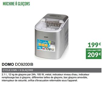 Promotions Machine à glaçons domo do9200ib - Domo elektro - Valide de 03/04/2020 à 30/09/2020 chez Copra