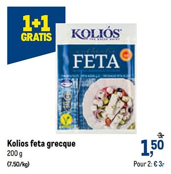 Promoties Kolios feta grecque - Kolios - Geldig van 20/05/2020 tot 02/06/2020 bij Makro