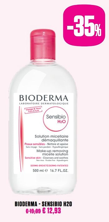 Promoties Bioderma - sensibio h2o - BIODERMA - Geldig van 25/05/2020 tot 27/09/2020 bij Medi-Market