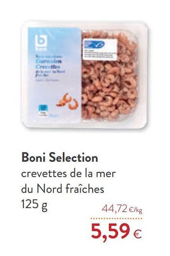 Promotions Boni selection crevettes de la mer du nord fraîches - Boni - Valide de 20/05/2020 à 02/06/2020 chez OKay