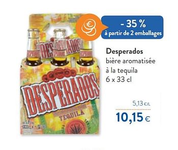Promotions Desperados bière aromatisée à la tequila - Desperados - Valide de 20/05/2020 à 02/06/2020 chez OKay