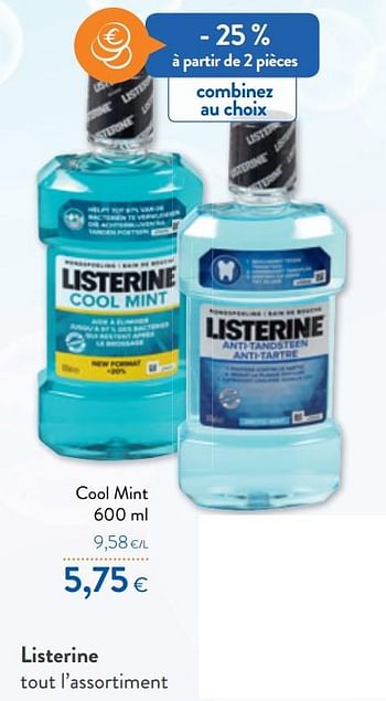 Promoties Listerine cool mint - Listerine - Geldig van 20/05/2020 tot 02/06/2020 bij OKay