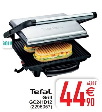Promoties Tefal gril - grill gc241d12 - Tefal - Geldig van 19/05/2020 tot 30/05/2020 bij Cora