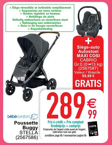 Cora poussette clearance trio