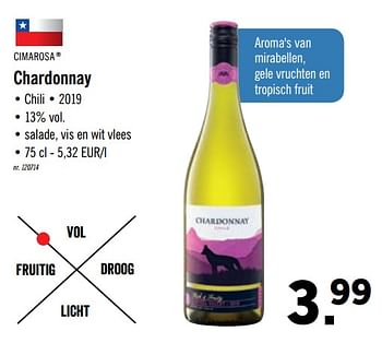 Promoties Chardonnay - Witte wijnen - Geldig van 25/05/2020 tot 30/05/2020 bij Lidl