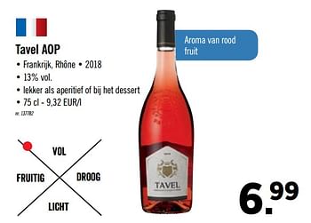 Promoties Tavel aop - Rosé wijnen - Geldig van 25/05/2020 tot 30/05/2020 bij Lidl