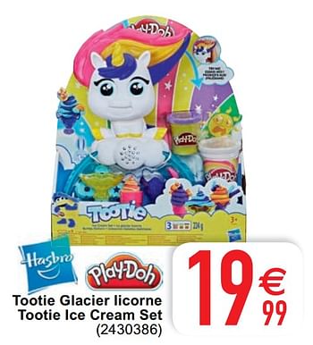 Promoties Tootie glacier licorne tootie ice cream set - Play-Doh - Geldig van 19/05/2020 tot 30/05/2020 bij Cora