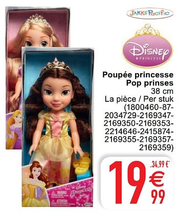 Promoties Poupée princesse pop prinses - Jakks Pacific - Geldig van 19/05/2020 tot 30/05/2020 bij Cora