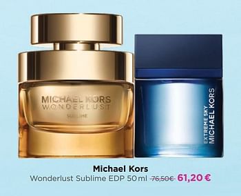 Promoties Michael kors wonderlust sublime edp - Michael Kors - Geldig van 11/05/2020 tot 31/05/2020 bij ICI PARIS XL