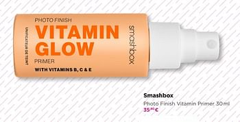 Promoties Smashbox photo finish vitamin primer - Smashbox - Geldig van 11/05/2020 tot 31/05/2020 bij ICI PARIS XL