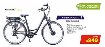 Promotions Prestige e-bike apollo - Prestige - Valide de 22/05/2020 à 14/06/2020 chez Euro Shop