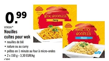 Promoties Nouilles cuites pour wok - Vitasia - Geldig van 25/05/2020 tot 30/05/2020 bij Lidl