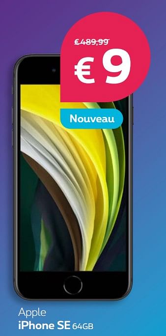 Promotions Apple iphone se 64gb - Apple - Valide de 18/05/2020 à 01/06/2020 chez Proximus