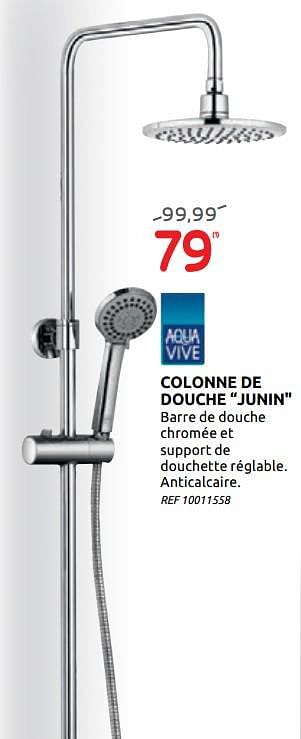Promotions Colonne de douche junin - AQUA VIVE - Valide de 20/05/2020 à 01/06/2020 chez Brico