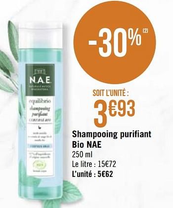 Promotions Shampooing purifiant bio nae - NAE - Valide de 18/05/2020 à 31/05/2020 chez Géant Casino