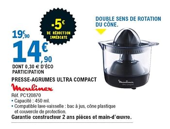 Moulinex PC120870 Presse Agrumes Electrique Ultr…
