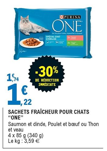 Promotion E Leclerc Sachets Fraicheur Pour Chats One Purina Animaux Et Accessoires Valide Jusqua 4 Promobutler