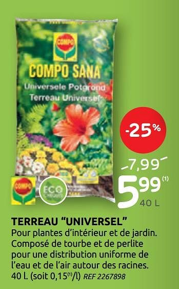 Terreau universel Sana 40 L COMPO