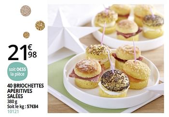Promoties 40 briochettes apéritives salées - Huismerk - Auchan - Geldig van 17/05/2020 tot 30/09/2020 bij Auchan